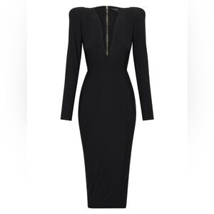 Zhivago Black Long Sleeve Midi Dress